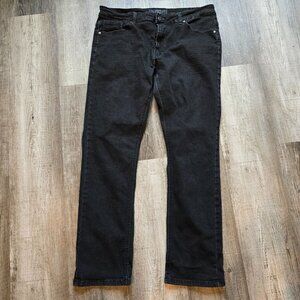 Paper Denim and Cloth Jeans Black Mens Size 34x30 Stretch Straight Leg PDC Dark